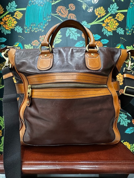 Vintage Bally Leather Weekender Satchel | Brown Cognac Travel Bag Crossbody - Picture 3 of 13